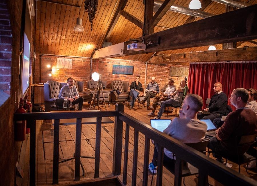 Seated group session at YourHQ